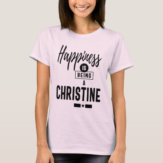 Christine Persoonlijke naam Birthday Gift T-shirt (Voorkant)