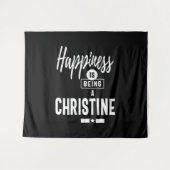 Christine Persoonlijke naam Birthday Gift Wandkleed (Voorkant (horizontaal))