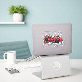 Christine red Heart Graffiti Aufkleber Sticker (Laptop op bureau)