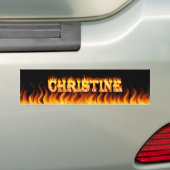 Christine reëel vuur en vlammen bumpersticker desi (Op auto)