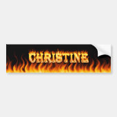 Christine reëel vuur en vlammen bumpersticker desi (Voorkant)
