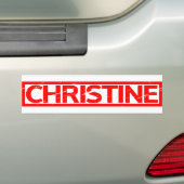 Christine Stamp Bumpersticker (Op auto)