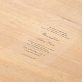 Christine Traditionele Elegante Huwelijk Acryl Uitnodigingen (Laagn)