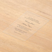 Christine Traditionele Elegante Huwelijk Acryl Uitnodigingen (Laagn)