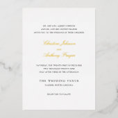 Christine Traditionele Elegante Huwelijk Folie Uitnodiging (Voorkant)