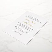 Christine Traditionele Elegante Huwelijk Folie Uitnodiging (Gedraaid)