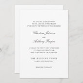 Christine Traditionele Elegante Huwelijk Kaart (Voorkant / Achterkant)