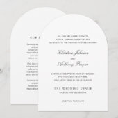 Christine Traditionele Elegante Trouw Kaart (Voorkant / Achterkant)