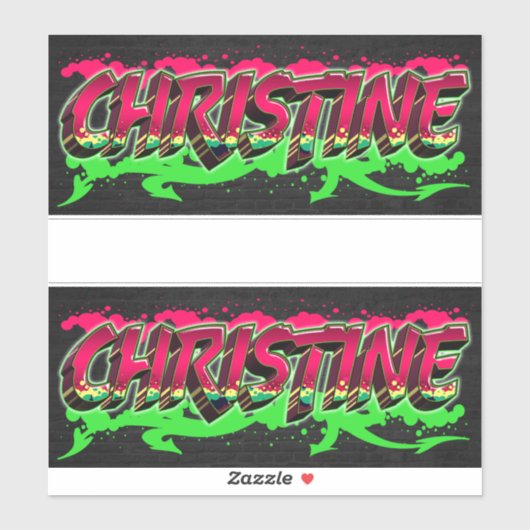 Christine Vorname Name Graffiti Aufkleber Sticker (Vel)