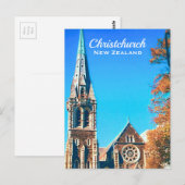 Christkerk Cathedral Nieuw-Zeeland reizen Briefkaart (Voorkant / Achterkant)