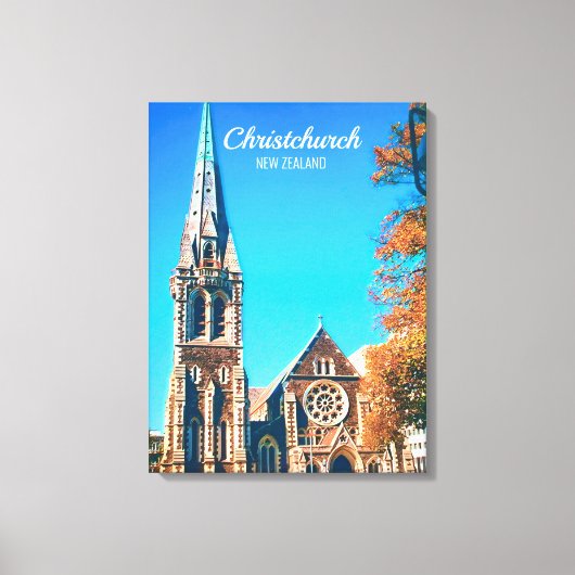 Christkerk Cathedral Nieuw-Zeeland reizen Canvas Afdruk (Voorkant)