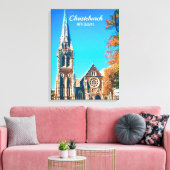 Christkerk Cathedral Nieuw-Zeeland reizen Canvas Afdruk (Insitu (Woonkamer))