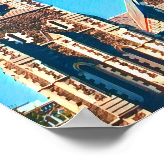 Christkerk Cathedral Nieuw-Zeeland reizen Poster (Hoek)