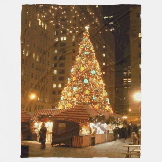 Christkindlmarket - 21 december 2005 in Chicago Fleece Deken (Voorkant)