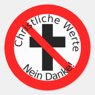 Christliche Werte — Nein Danke! Ronde Sticker