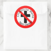 Christliche Werte — Nein Danke! Ronde Sticker (Tas)