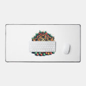 Christma Kittens Amerikaanse Bobtail Kerst Orname Bureaumat (Keyboard & Muis)