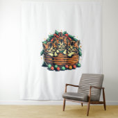 Christma Kittens Amerikaanse Bobtail Kerst Orname Wandkleed (In situ)