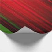 Christma Red Lines met een langgroen design Cadeaupapier (Hoek)