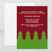 Christma Trees in the row Holiday Party nodigt Kaart (Voorkant / Achterkant)