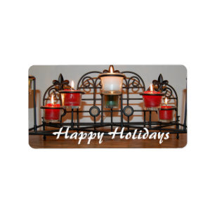 Christmans Candles Etiket