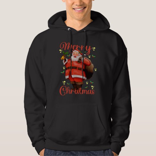Christmas 1224 Christmas Tree Holy Night Santa Cla Hoodie (Voorkant)