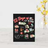 Christmas 12 Days Of Ct Technologist Cat Scan Radi Kaart (Gele Bloem)
