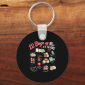 Christmas 12 Days Of Ct Technologist Cat Scan Radi Sleutelhanger (Voorkant)