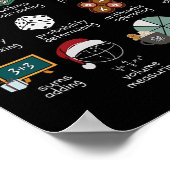 Christmas 12 Days Of Math Math Teacher Xmas Stem S Poster (Hoek)