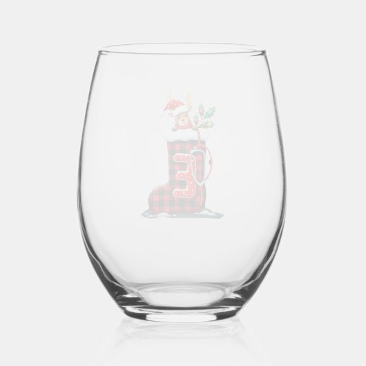 Christmas (1) wijnglas zonder voet (Achterkant)