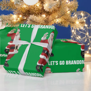 CHRISTMAS 2023 LET'S GO BRANDON SANTA CLAUS CADEAUPAPIER