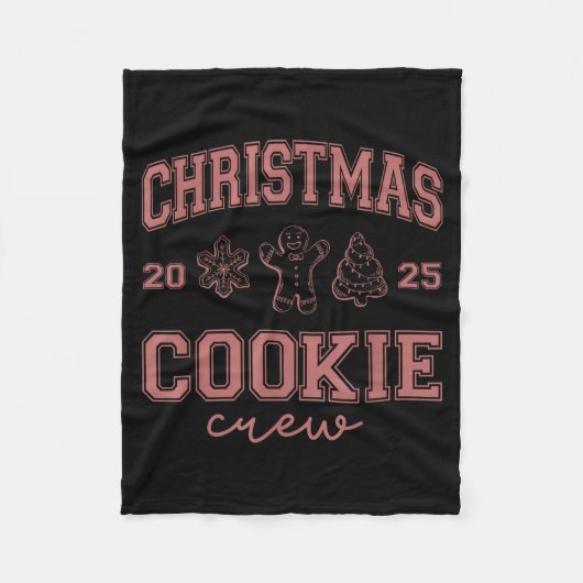 Christmas 2025 Cookie Crew Gingerbread Funny Chris Fleece Deken (Voorkant)