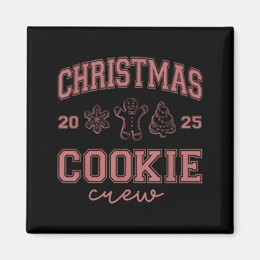 Christmas 2025 Cookie Crew Gingerbread Funny Chris Magneet (Voorkant)