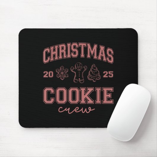 Christmas 2025 Cookie Crew Gingerbread Funny Chris Muismat (Met muis)
