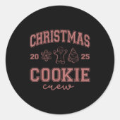 Christmas 2025 Cookie Crew Gingerbread Funny Chris Ronde Sticker (Voorkant)