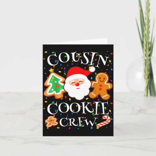 Christmas 2025 Cousin Cookie Baking Crew Squad Fam Kaart (Voorkant)
