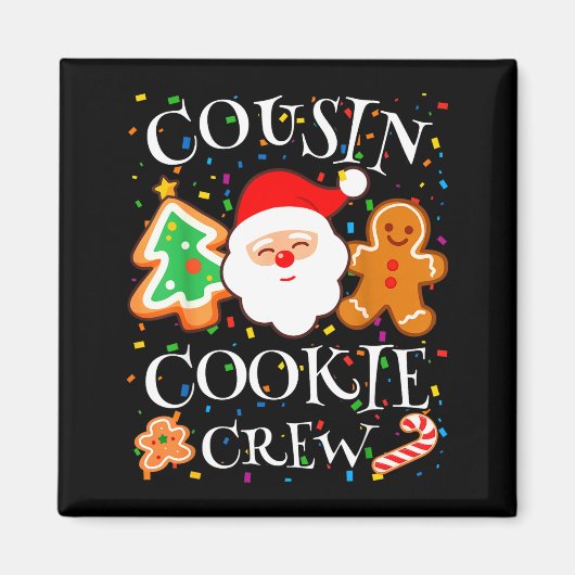 Christmas 2025 Cousin Cookie Baking Crew Squad Fam Magneet (Voorkant)