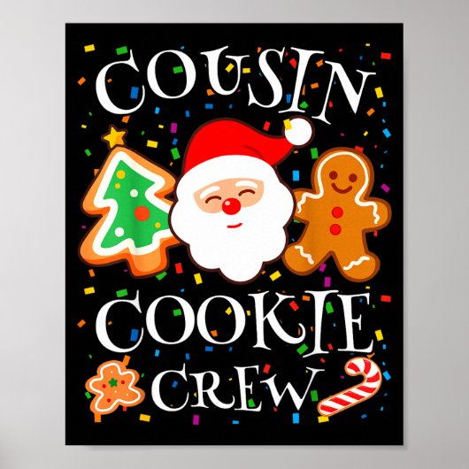 Christmas 2025 Cousin Cookie Baking Crew Squad Fam Poster (Voorkant)