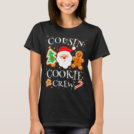 Christmas 2025 Cousin Cookie Baking Crew Squad Fam T-shirt (Voorkant)