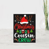 Christmas 2025 Cousin Crew Pajamas Xmas Lights Fam Kaart (Voorkant)