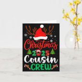 Christmas 2025 Cousin Crew Pajamas Xmas Lights Fam Kaart (Gele Bloem)