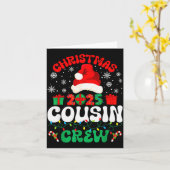 Christmas 2025 Cousin Crew Xmas Funny Matching Fam Kaart (Gele Bloem)