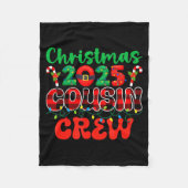 Christmas 2025 Cousin Crew Xmas Lights Family Reun Fleece Deken (Voorkant)