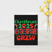 Christmas 2025 Cousin Crew Xmas Lights Family Reun Kaart (Gele Bloem)
