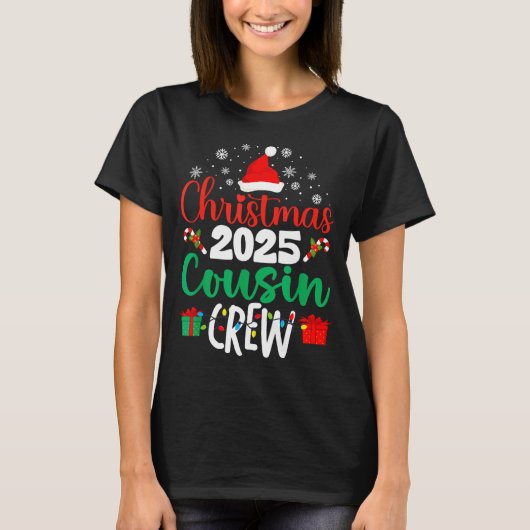 Christmas 2025 Cousin Crew Xmas Matching Family Gr T-shirt (Voorkant)
