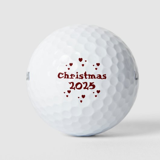 Christmas 2025 golf balls by dalDesignNZ Golfballen (Voorkant)