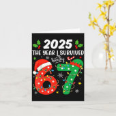 Christmas 2025 The Year I Barely Survived Six Seve Kaart (Gele Bloem)