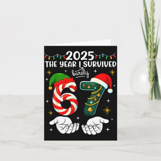Christmas 2025 The Year I Barely Survived Six Seve Kaart (Voorkant)
