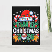 Christmas 2026 Family Matching Xmas Team Santa Squ Kaart (Voorkant)