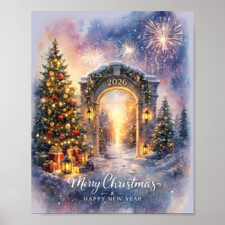 Christmas 2026 Winter Wonderland Art Festive Poster